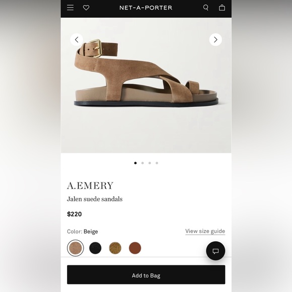 A. Emery Jalen Sandals Nutmeg Suede 40IT Like New!! With Box - Picture 2 of 10